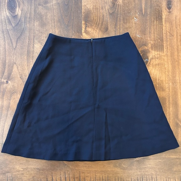 J.Crew 100% Wool Navy A-Line Mini Skirt Size 2 - Picture 3 of 4